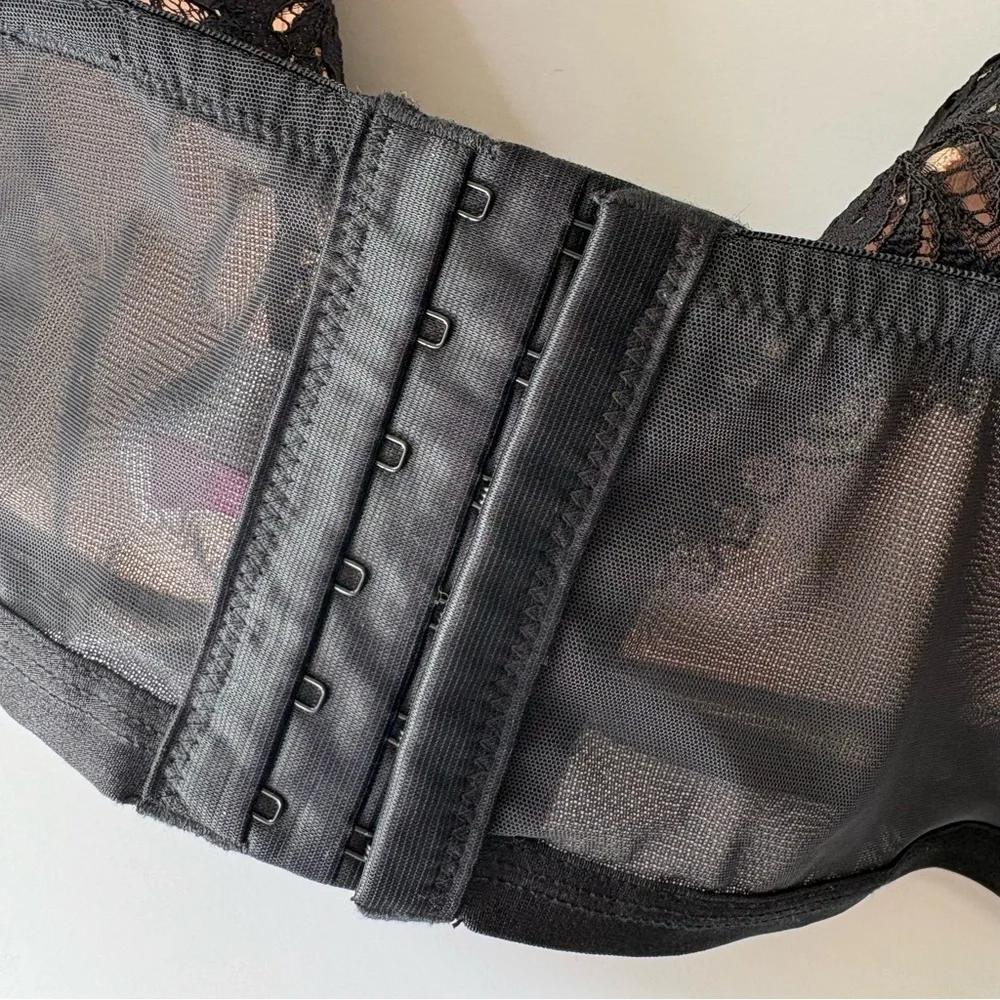 Adore Me Nude Black Lace Push Up Bra
